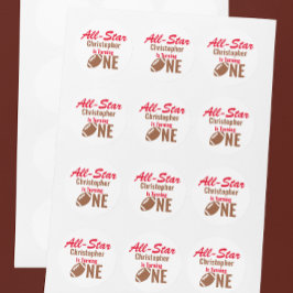 Adesivo Redondo Todos os primeiros aniversarios de futebol