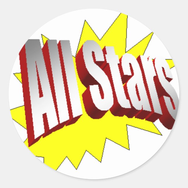 Adesivo Redondo Todos os Stars Sticker