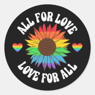 Adesivo Redondo Todos Pelo Amor Para Todos   Orgulho gay Mês