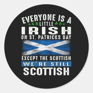 Adesivo Redondo Todos São Irlandeses Pequenos Em Excesso De Dia de