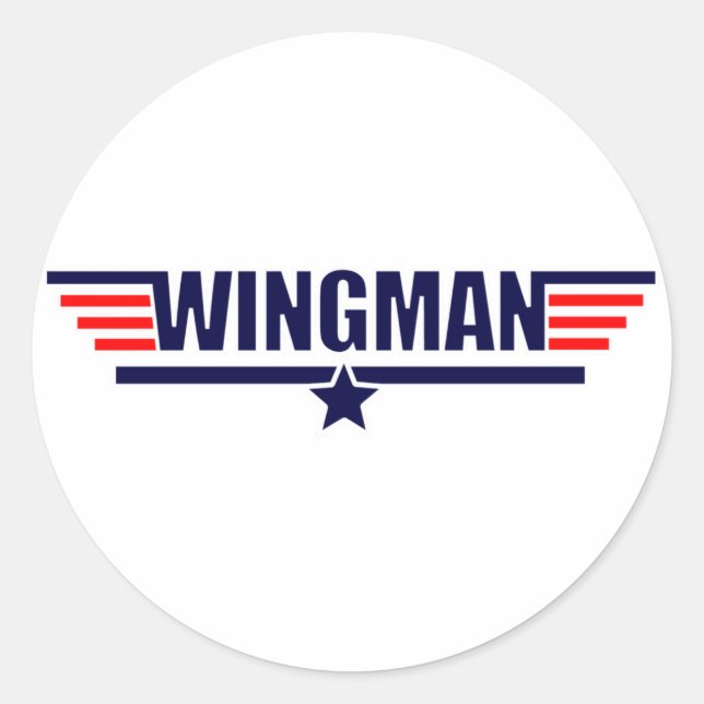 Adesivo Redondo Tog Gun Wingman (Frente)