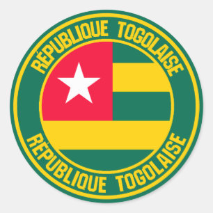 Adesivo Redondo Togo Round Emblem