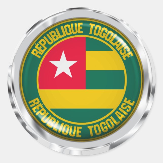 Adesivo Redondo Togo Round Emblem (Frente)