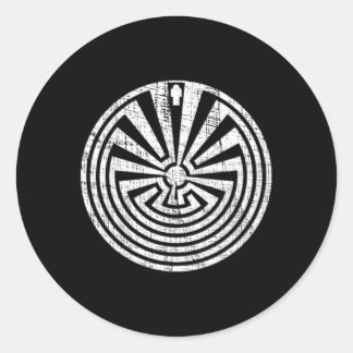 Adesivo Redondo Tohono O'Odham No Maze
