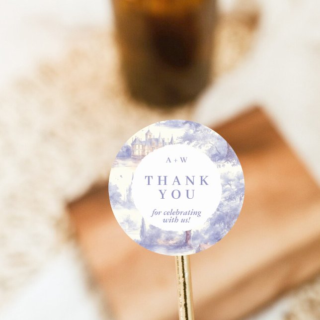 Adesivo Redondo Toile de jouy Art Round Sticker (Criador carregado)