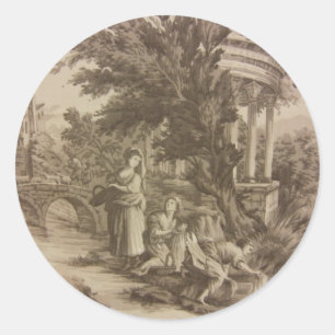 Adesivo Redondo Toile: Dia de Lavagem no Rio