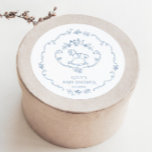 Adesivo Redondo Toile vintage toy Chinoiserie chá de fraldas<br><div class="desc">Toile vintage Toy Chinoiserie frame chá de fraldas Clássico Round Sticker Os itens Corresponder estão disponíveis.</div>
