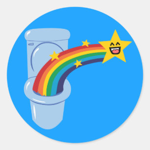Adesivo Redondo Toilet Rainbow