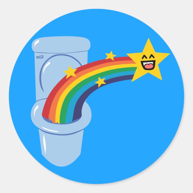 Adesivo Redondo Toilet Rainbow (Frente)