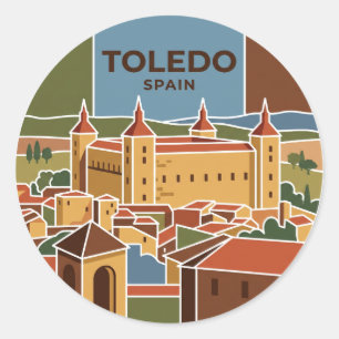 Adesivo Redondo Toledo Alcázar Espanha
