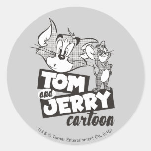 Adesivo Redondo Tom And Jerry   Tom And Jerry Cartoon