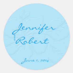 Adesivo Redondo Tom azul do ovo do pisco de peito vermelho no