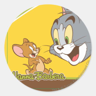 Adesivo Redondo Tom E Jerry