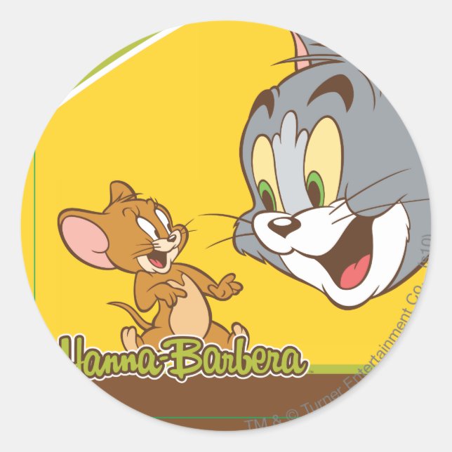 Adesivo Redondo Tom E Jerry (Frente)