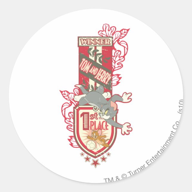 Adesivo Redondo Tom e Jerry 1rua Place 1 (Frente)