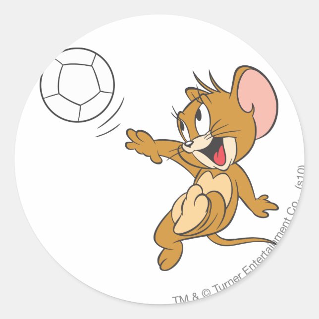 Adesivo Redondo Tom e Jerry Soccer (Futebol) 1 (Frente)