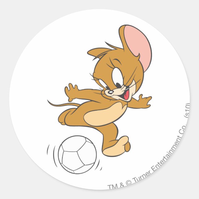 Adesivo Redondo Tom e Jerry Soccer (Futebol) 2 (Frente)