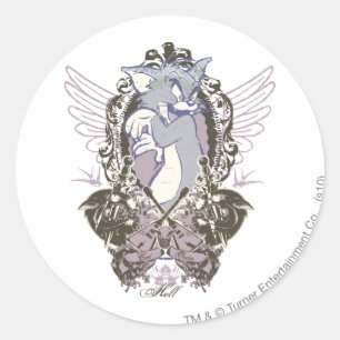 Adesivo Redondo Tom Gato do Inferno