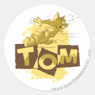 Adesivo Redondo Tom Saindo Parado