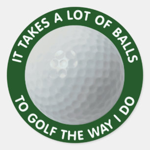 Adesivo Redondo Toma muitas bolas para golf a maneira que eu faço