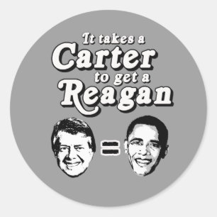 Adesivo Redondo Toma um Carter para obter um Reagan