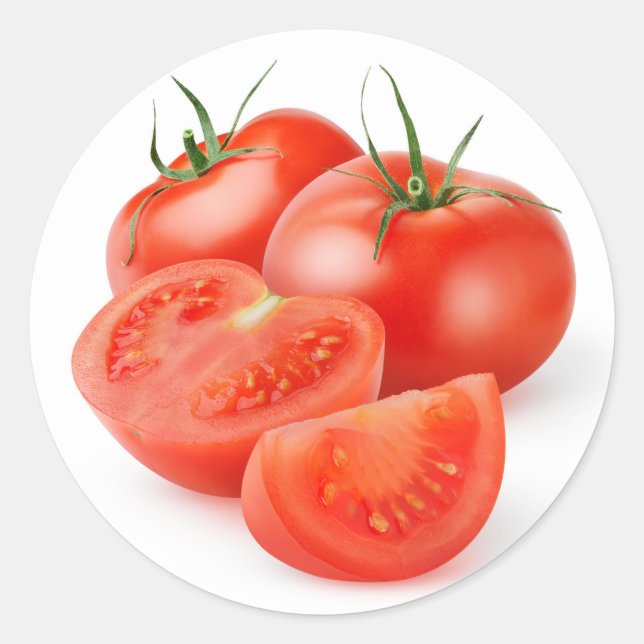 Adesivo Redondo Tomate cortado (Frente)