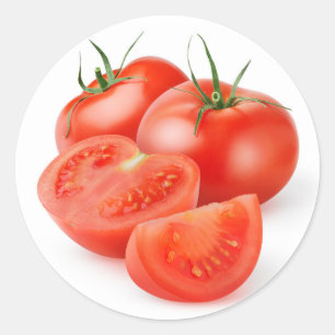 Adesivo Redondo Tomate cortado