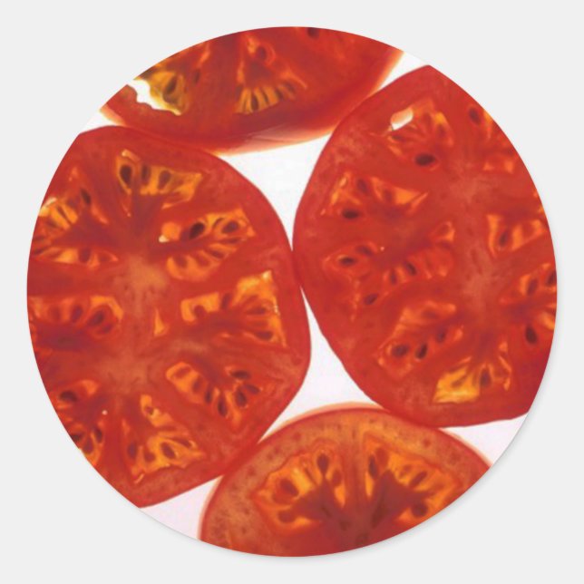 Adesivo Redondo Tomates fatiados (Frente)