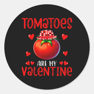 Adesivo Redondo Tomates São Meu Coração Valentim Roupa Vegana Fofa