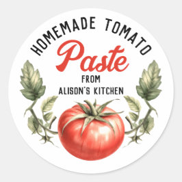 Adesivo Redondo Tomato Colar enlatação personalizada de estilo de