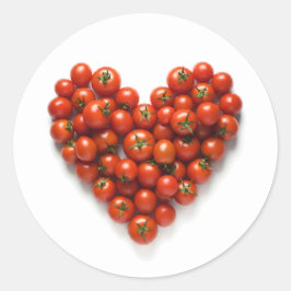 Adesivo Redondo Tomato Heart