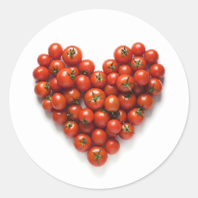 Adesivo Redondo Tomato Heart (Frente)