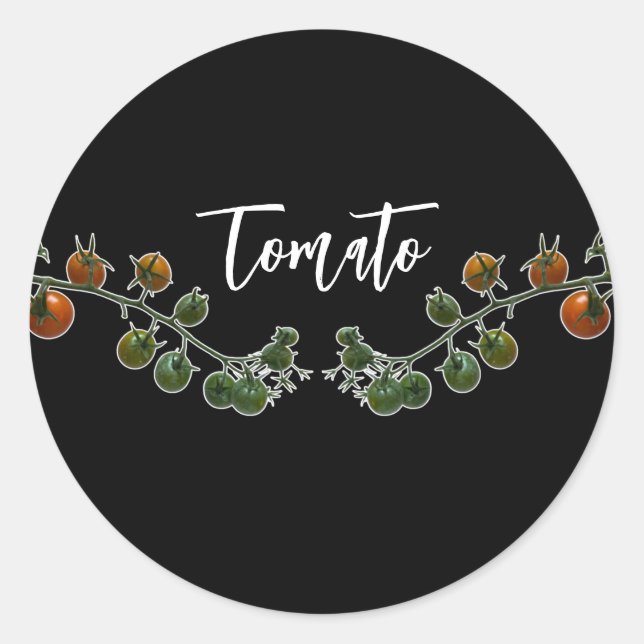 ADESIVO REDONDO TOMATO VINE FOTO CLASSIC ROUND STICKER (Frente)