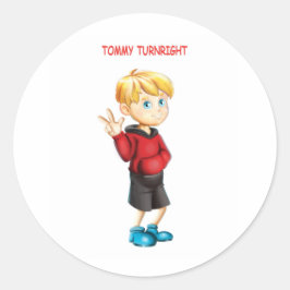 Adesivo Redondo Tommy Turnright Stickers