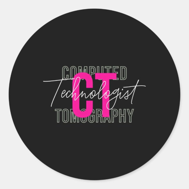 Adesivo Redondo Tomografia Computacional Tecnológica Ct Tech Radio (Frente)