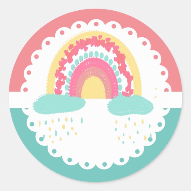 Adesivo Redondo Tootsie Fruity Rainbow Sticker (Frente)