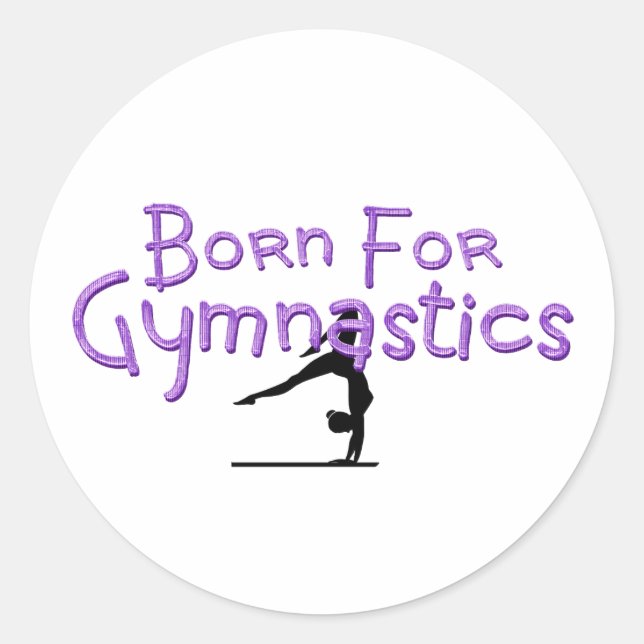Adesivo Redondo TOP Born for Gymnastics (Frente)