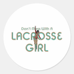 Adesivo Redondo TOP Lacrosse Girl DMW