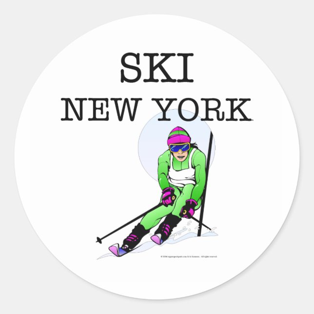 Adesivo Redondo Top Ski Nova York (Frente)