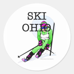 Adesivo Redondo TOP Ski Ohio