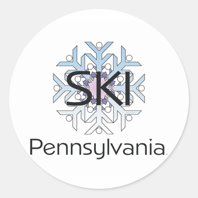 Adesivo Redondo TOP Ski Pensilvânia (Frente)