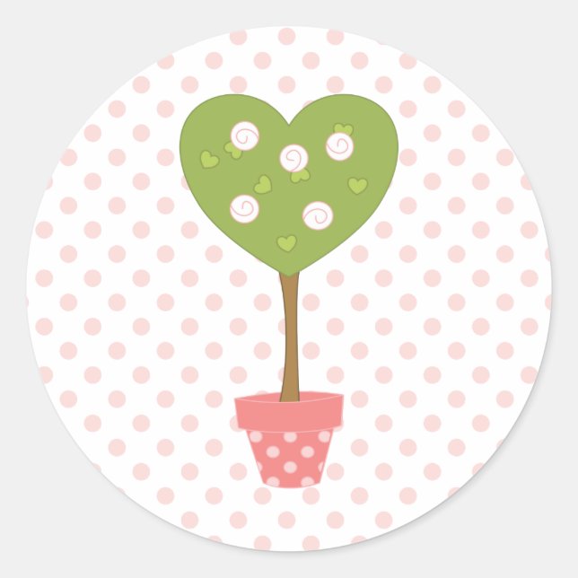 Adesivo Redondo Tópico cardíaco com rosas brancas (Frente)