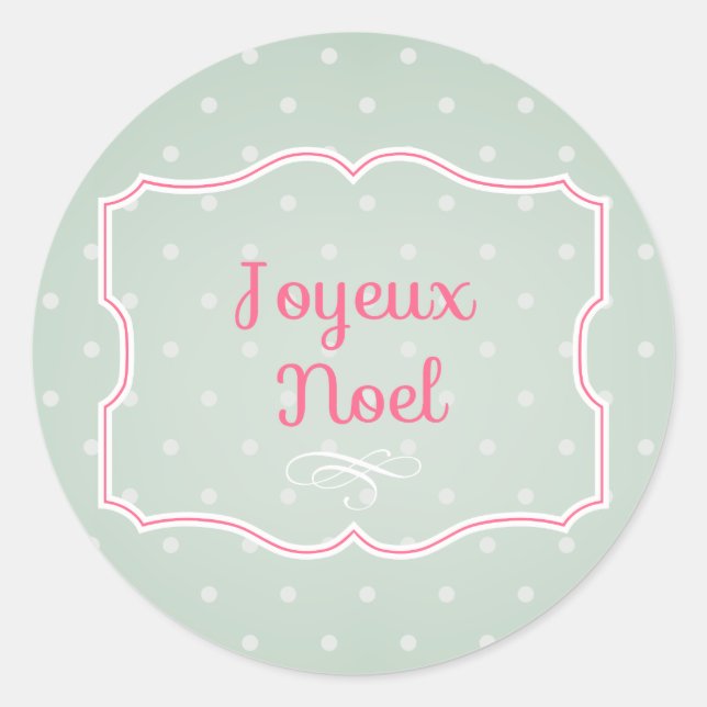 Adesivo Redondo Topper/adesivo do Cupcake Noel do Joyeux (Frente)