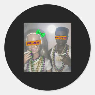 Adesivo Redondo Toque alguns boosie contas mardi gras nova orleans