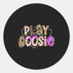 Adesivo Redondo Toque alguns colares de Mardi Gras boosie nova orl