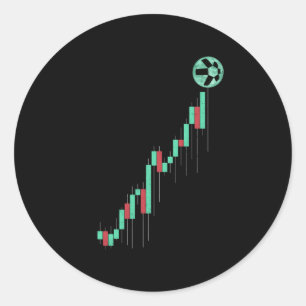 Adesivo Redondo Toque de Criptografia de Negociação de Moedas QN