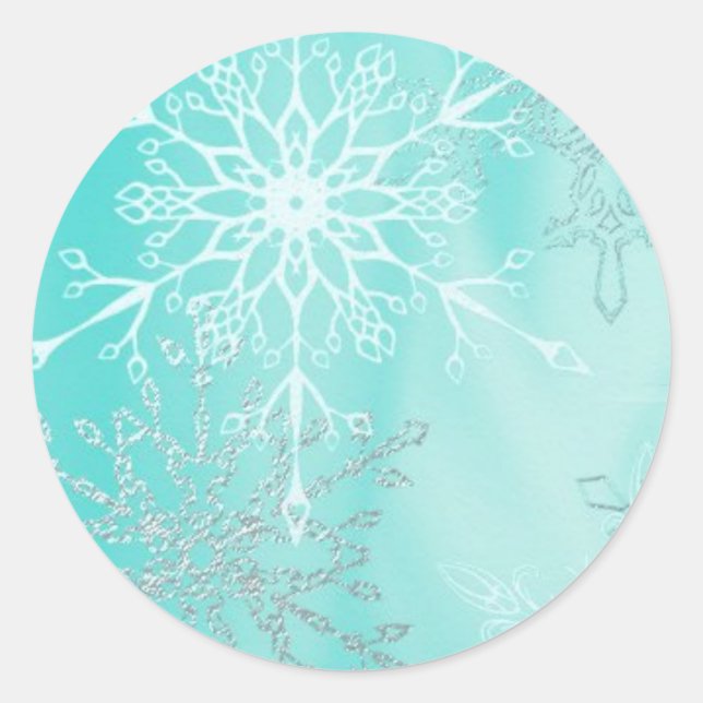 Adesivo Redondo Toque de inverno (Frente)