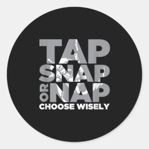Adesivo Redondo Toque Em Snap Ou Nap Brasileiro Jiu Jitsu Bjj