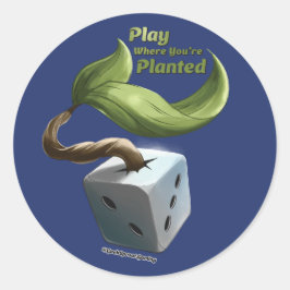 Adesivo Redondo Toque onde você está com palitos