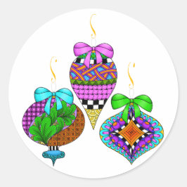 Adesivo Redondo Torção do Ornamento